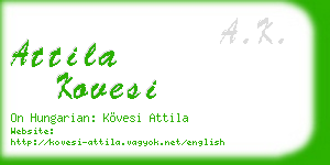 attila kovesi business card
