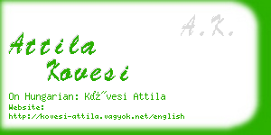 attila kovesi business card